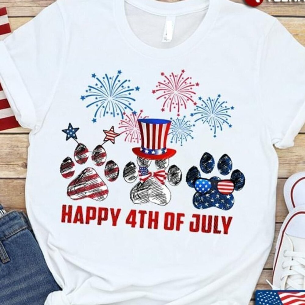 Happy 4th July American Independence Day Balloons Patriotic T-Shirt